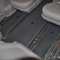 Коврики текстильные на Kia Carnival III (9мест) 2+2 без трансформеров (2014->)
