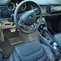 Двухслойные коврики EVA на Skoda Kodiaq I 3 ряда (2016->)