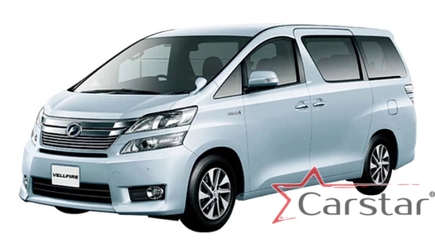 Автомобильные коврики EVA 3D для Toyota Vellfire I пр.руль (2008-2014) 2 ряд - 3 места